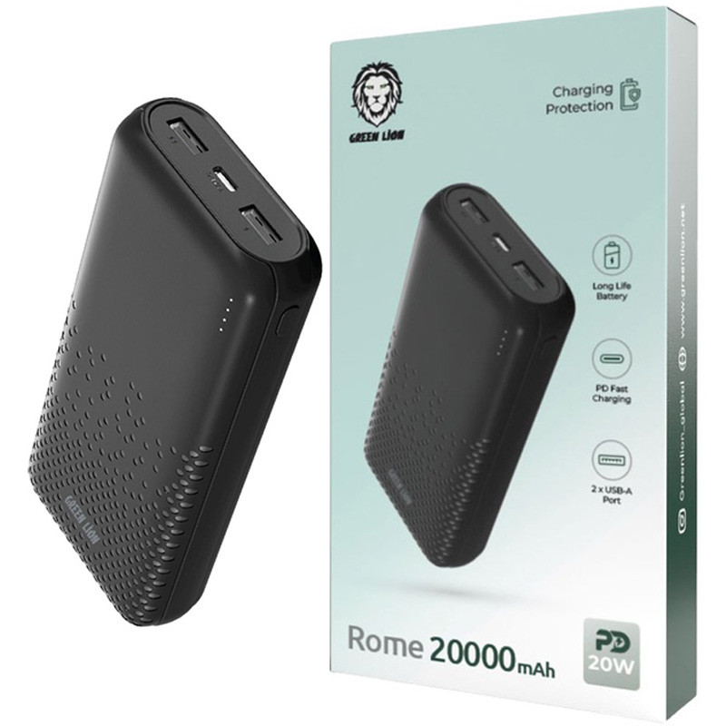 پاور بانک فست شارژ 20000 گرین لاین Green Lion Rome PD 20W