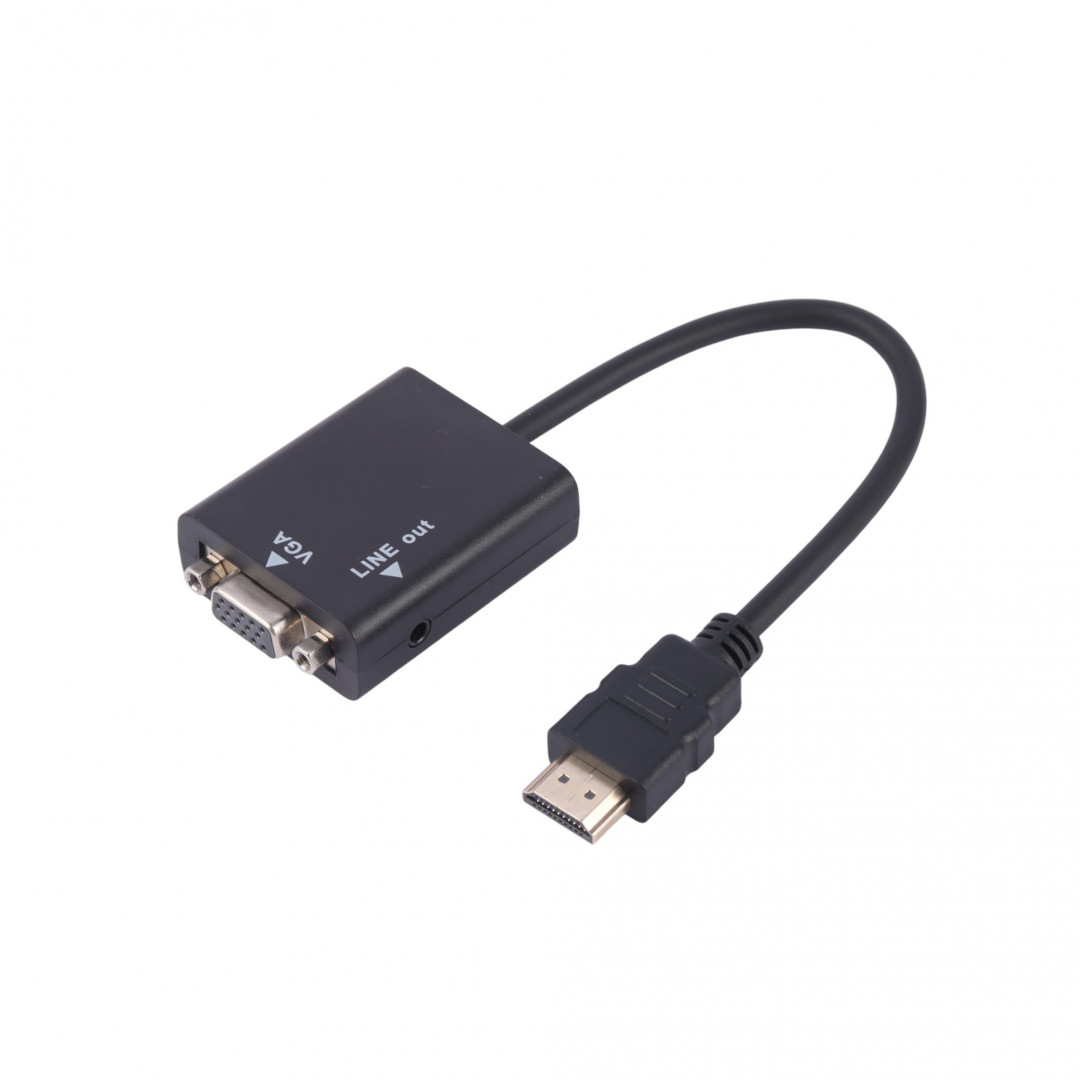 تبدیل K-net K-AHV00PS4 HDMI To VGA + کابل صدا و کابل پاور