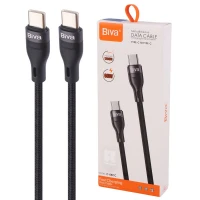 کابل تبدیل فست شارژ Biva C-08CC Type-C To Type-C PD 60W 1.2m