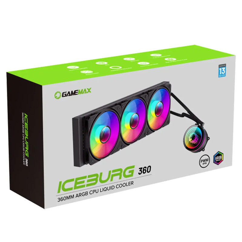 فن خنک کننده CPU گیم مکس GameMax Iceburg 360 Infinity BL ARGB