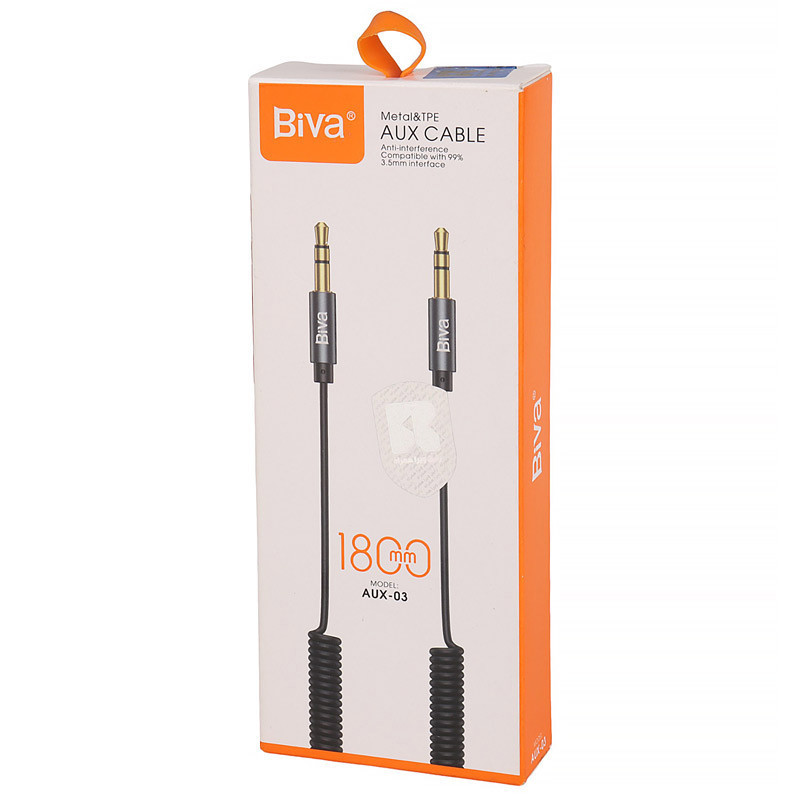 کابل فنری Biva AUX-03 AUX 1.8m
