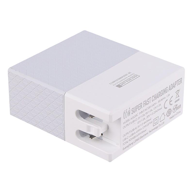 شارژر دیواری فست شارژ Ldnio A2620C 2Port 3.25A QC3.0 PD3.0 65W + کابل تبدیل تایپ سی