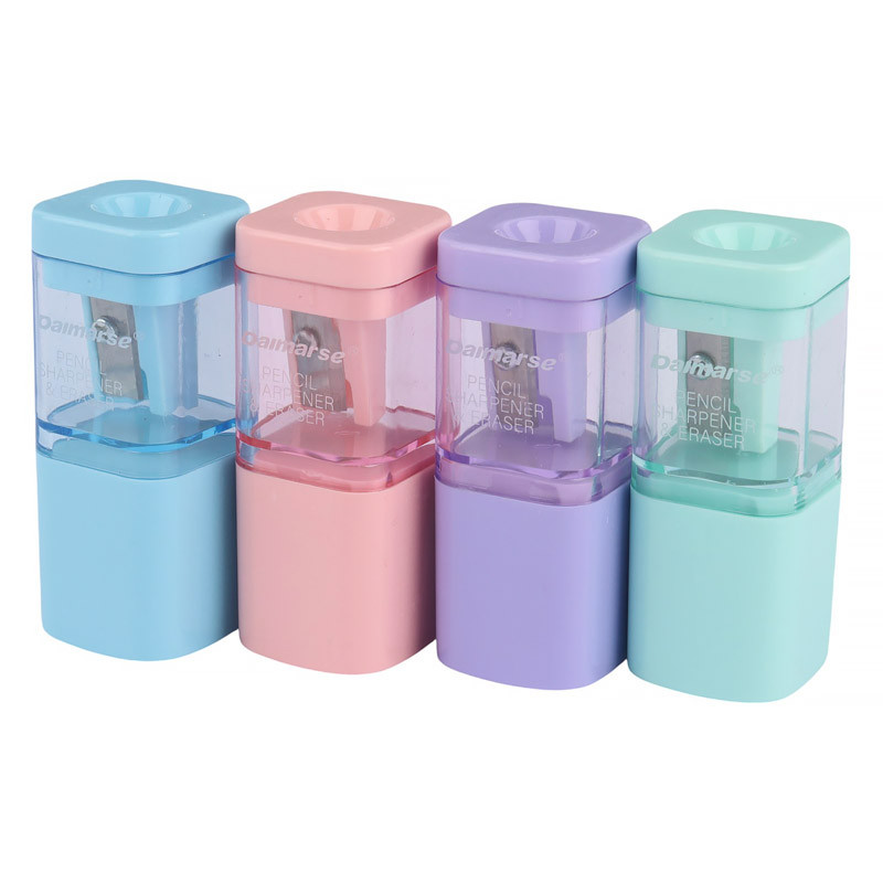 پاک کن و تراش مخزن دار Daimarse DMS-812 بسته 12 عددی