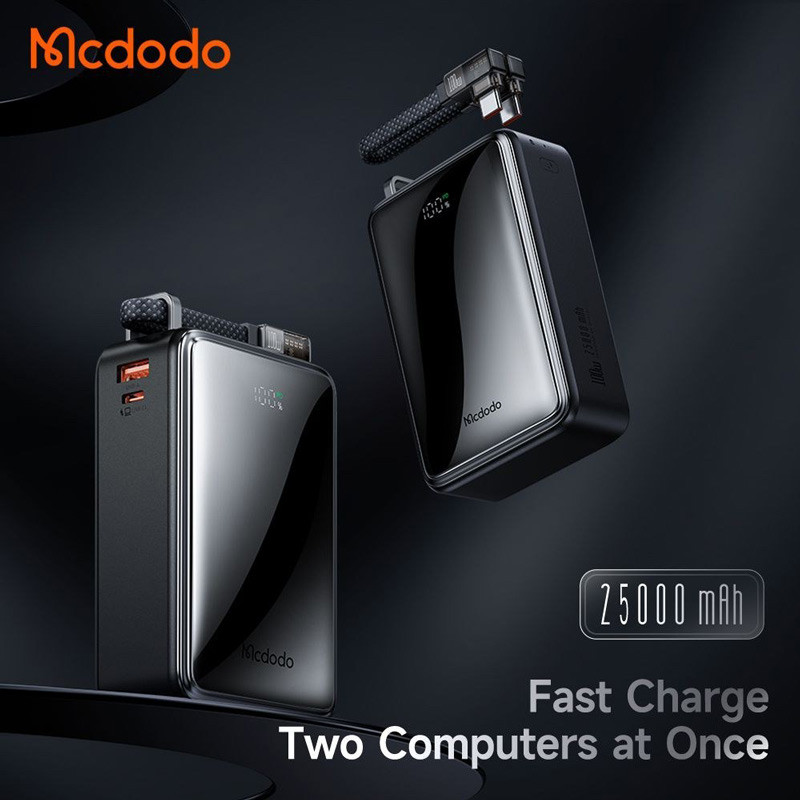 پاوربانک فست شارژ مک دودو MC-056 QC4.0 PD3.0 100W ظرفیت 25000 میلی آمپر ساعت