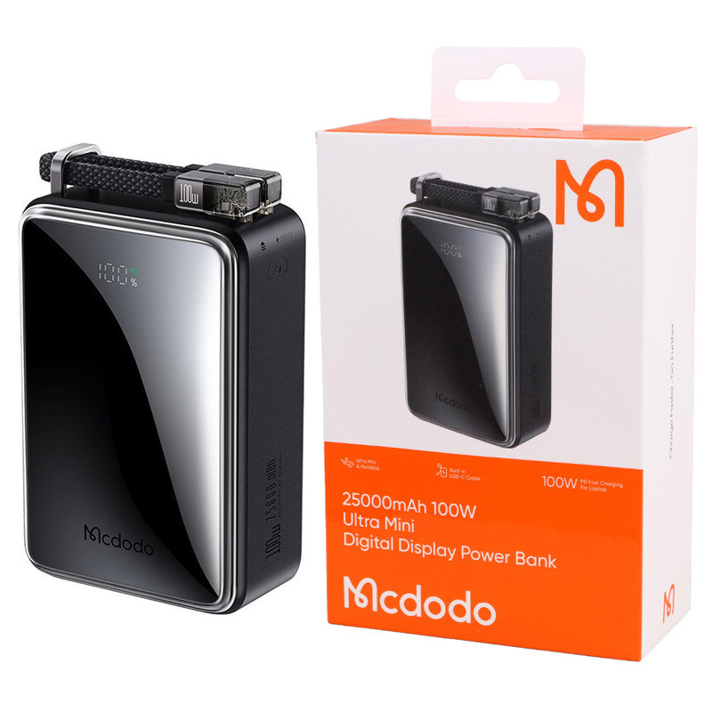پاوربانک فست شارژ مک دودو MC-056 QC4.0 PD3.0 100W ظرفیت 25000 میلی آمپر ساعت