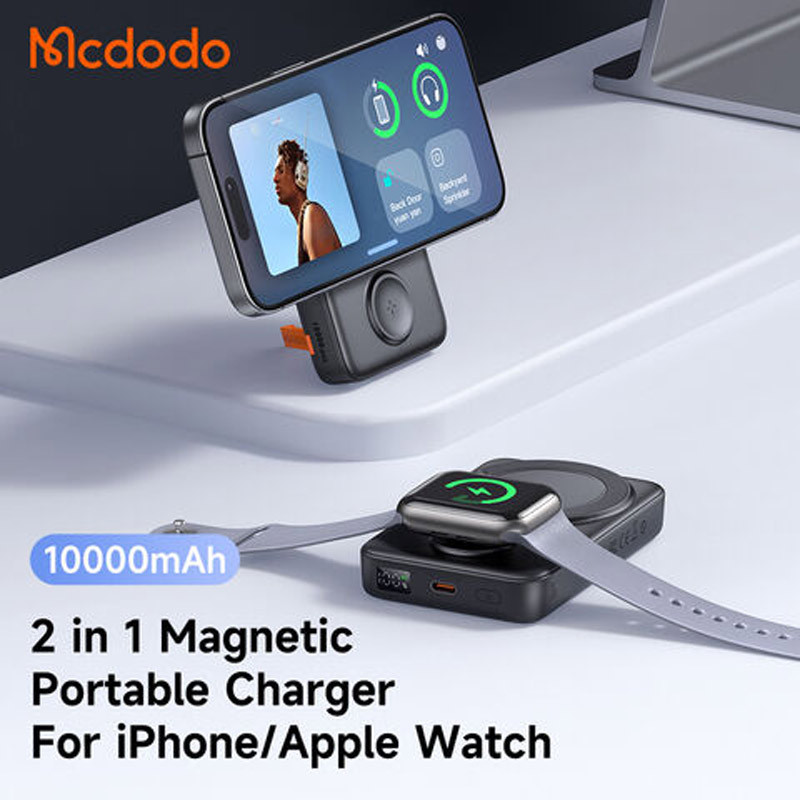 پاور بانک بی سیم فست شارژ مک دودو MC-146 PD 20W ظرفیت 10000 میلی آمپر ساعت