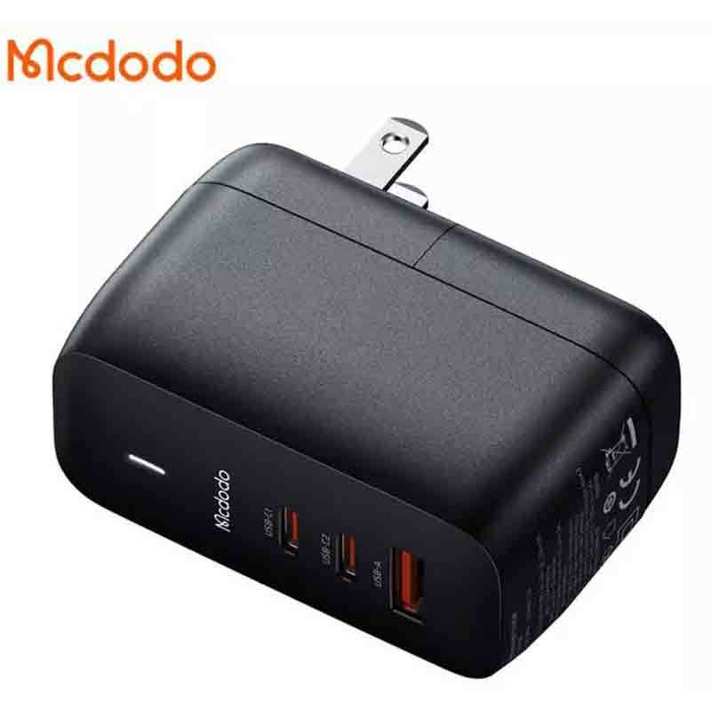 شارژر دیواری فست شارژ Mcdodo CH-844 GaN 3Port 5A QC4.0 PD3.0 65W + کابل تبدیل تایپ سی