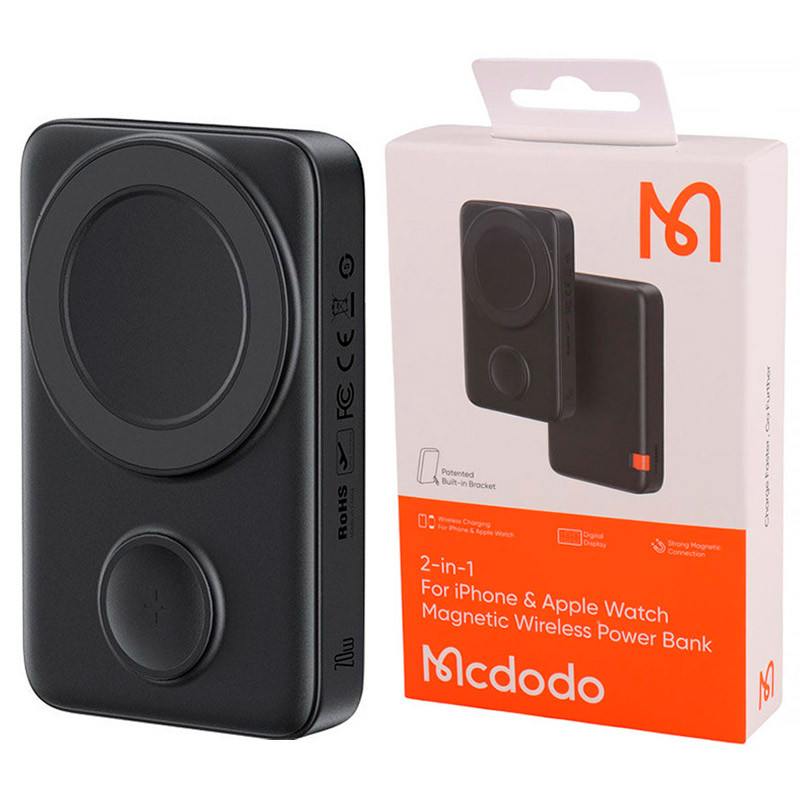 پاور بانک بی سیم فست شارژ مک دودو MC-146 PD 20W ظرفیت 10000 میلی آمپر ساعت