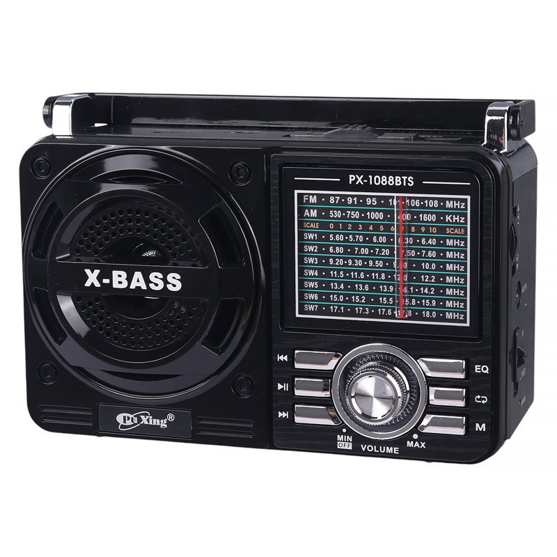 رادیو اسپیکر بلوتوثی رم و فلش خور خورشیدی Puxing PX-1088BTS
