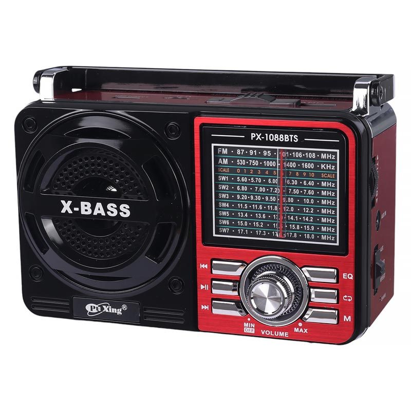 رادیو اسپیکر بلوتوثی رم و فلش خور خورشیدی Puxing PX-1088BTS
