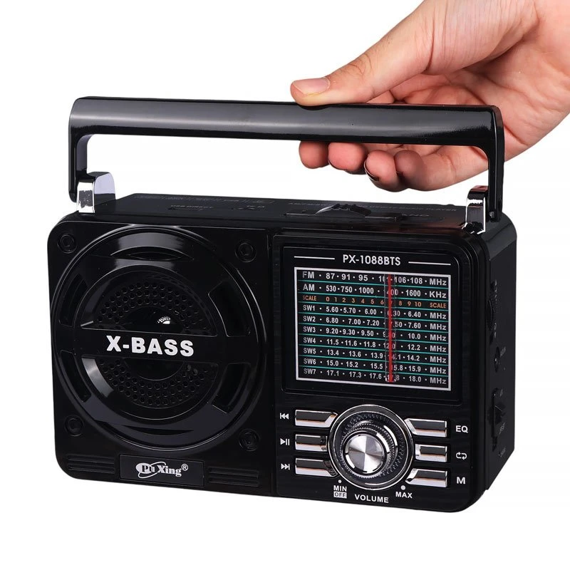 رادیو اسپیکر بلوتوثی رم و فلش خور خورشیدی Puxing PX-1088BTS
