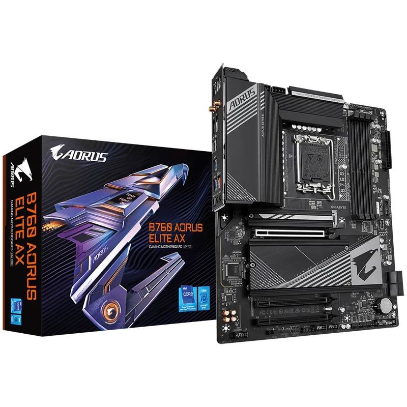 مادربرد گیمینگ گیگابایت Gigabyte B760 Aorus Elite AX rev.1.0 DDR5 LGA 1700