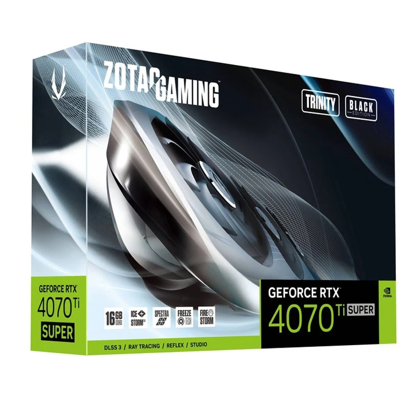 کارت گرافیک Zotac Gaming GeForce RTX 4070 Ti SUPER Trinity Black Edition 16GB GDDR6X 256Bit