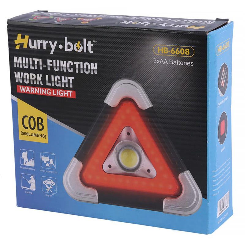 چراغ خطر چند حالته شارژی خورشیدی Hurry.bolt HB-6609