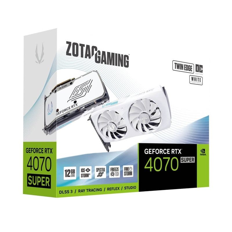 کارت گرافیک Zotac Gaming GeForce RTX 4070 SUPER Twin Edge OC White Edition 12GB GDDR6X 192Bit