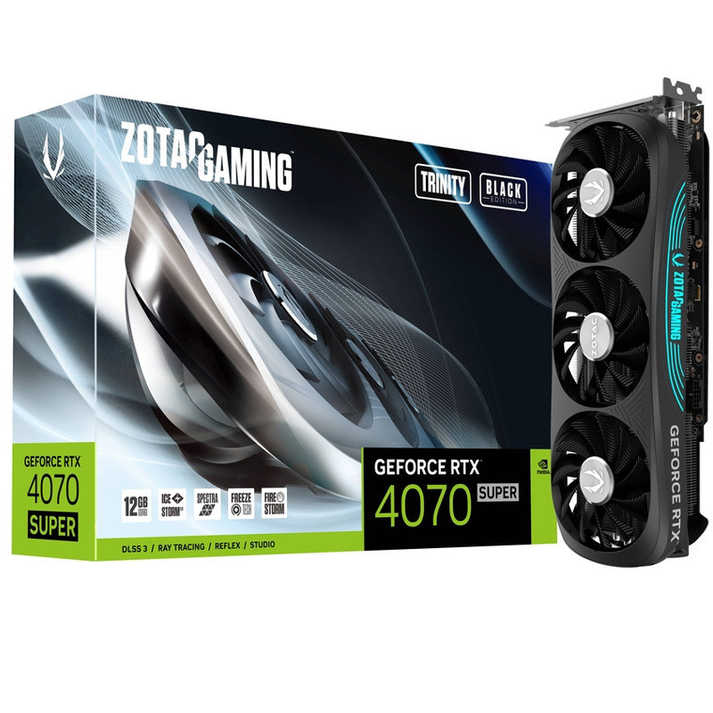 کارت گرافیک Zotac Gaming GeForce RTX 4070 SUPER Trinity Black Edition 12GB GDDR6X 192Bit