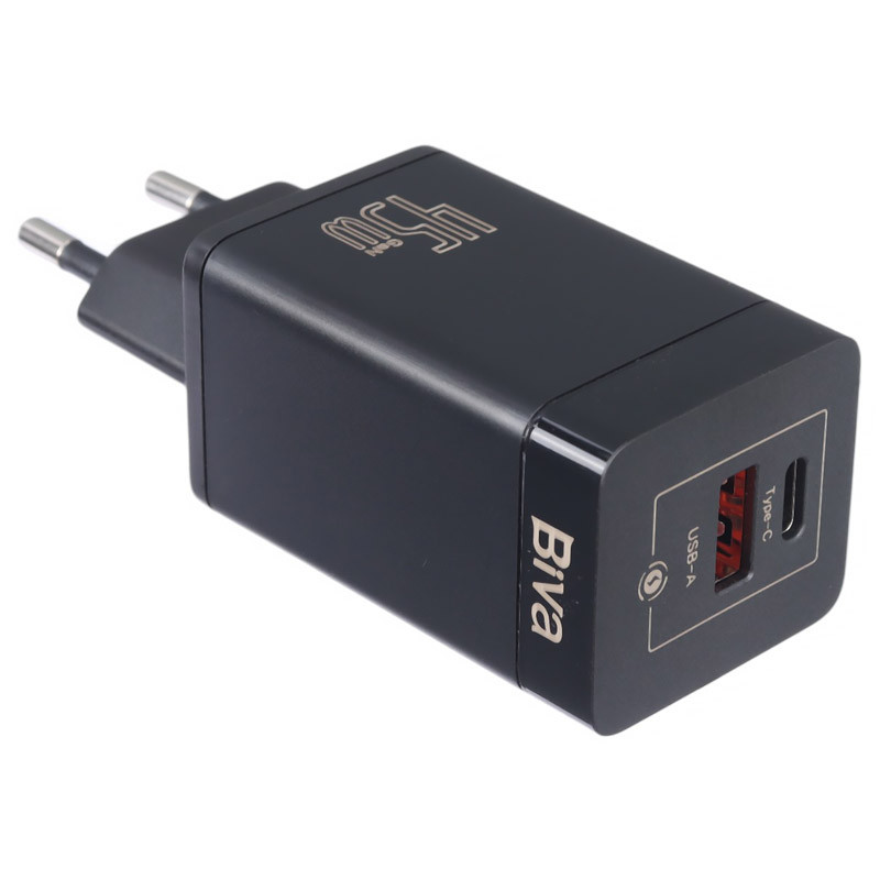 شارژر دیواری 45 وات بیوا HC-15 GaN QC3.0 PD 3A