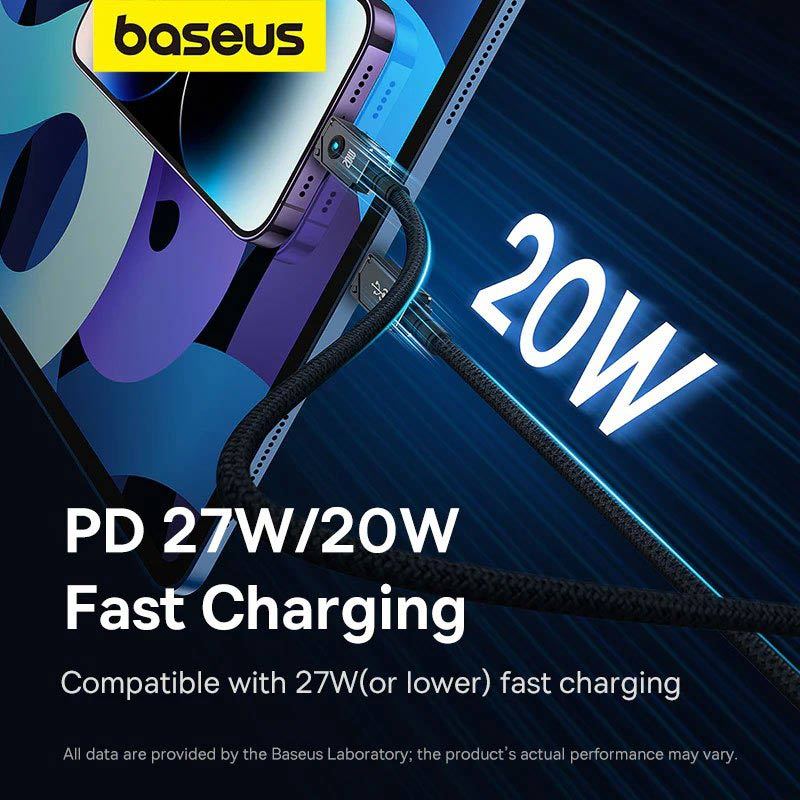 کابل تبدیل فست شارژ Baseus Unbreakable Series P10355803111 Type-C To Lightning PD 20W 2m