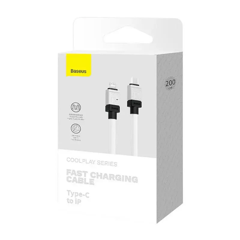 کابل تبدیل فست شارژ Baseus CoolPlay Series CAKW00010 Type-C To Lightning PD 20W 2m