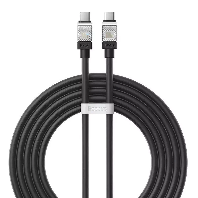 کابل تبدیل فست شارژ Baseus CoolPlay Series CAKW00030 Type-C to Type-C PD 100W 2m