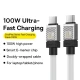کابل تبدیل فست شارژ Baseus CoolPlay Series CAKW00030 Type-C to Type-C PD 100W 2m