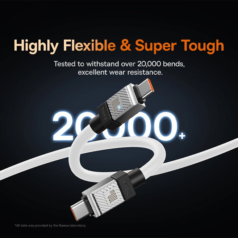 کابل تبدیل فست شارژ Baseus CoolPlay Series CAKW00030 Type-C to Type-C PD 100W 2m