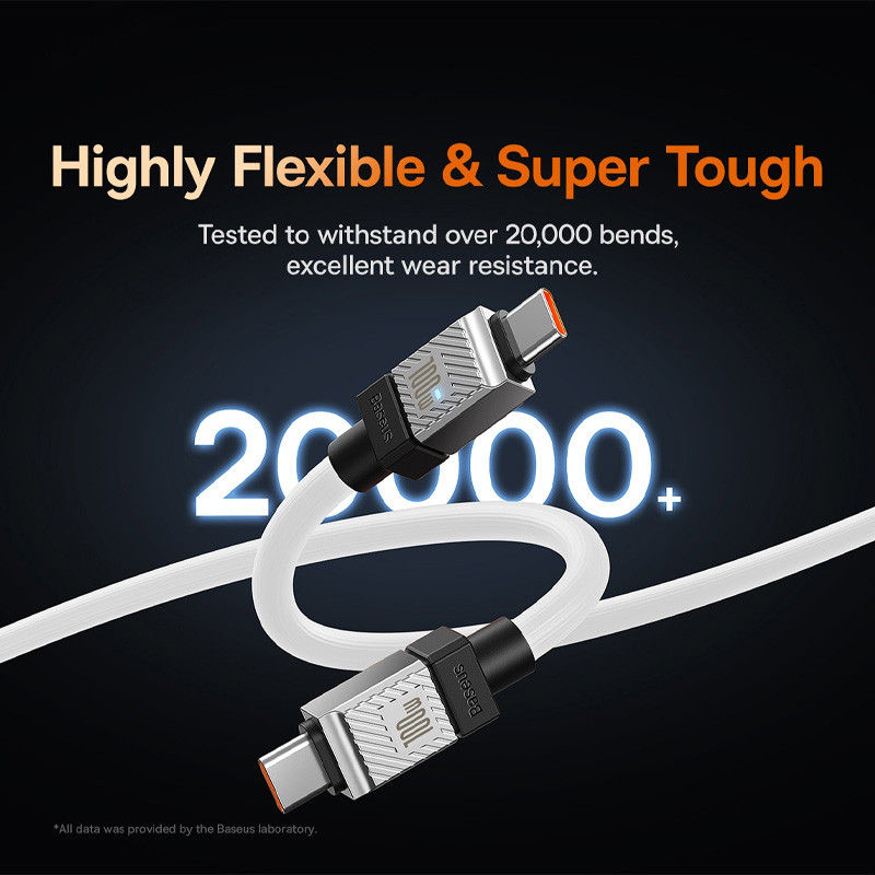 کابل تبدیل فست شارژ Baseus CoolPlay Series CAKW00030 Type-C to Type-C PD 100W 2m