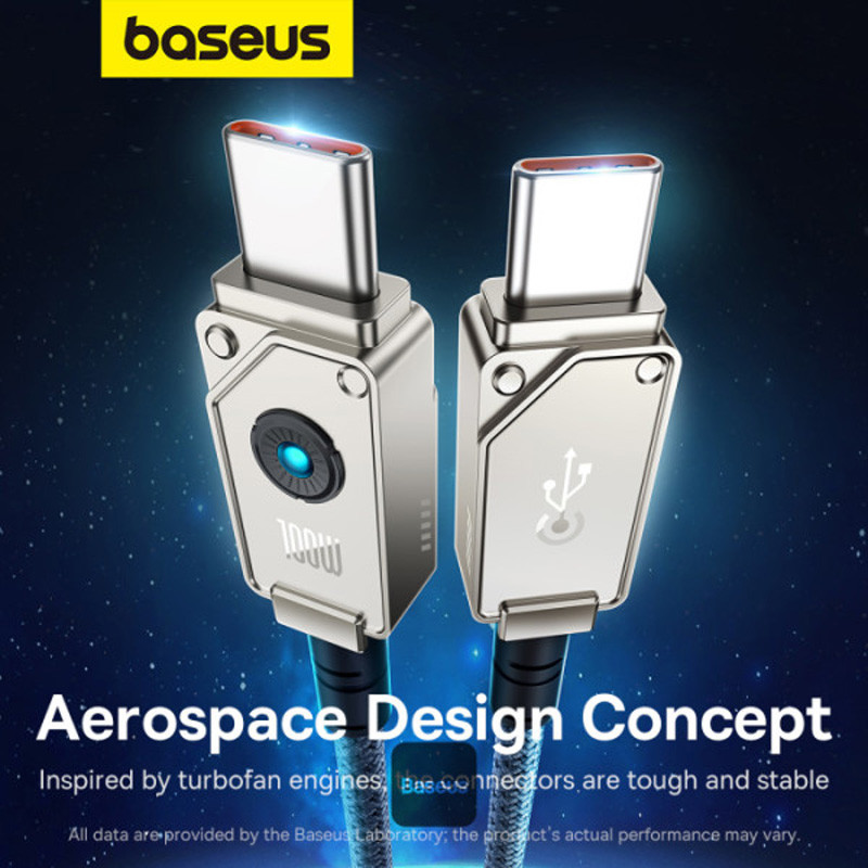 کابل تبدیل فست شارژ Baseus Unbreakable Series P10355800221-00 Type-C To Type-C PD 100W 1m