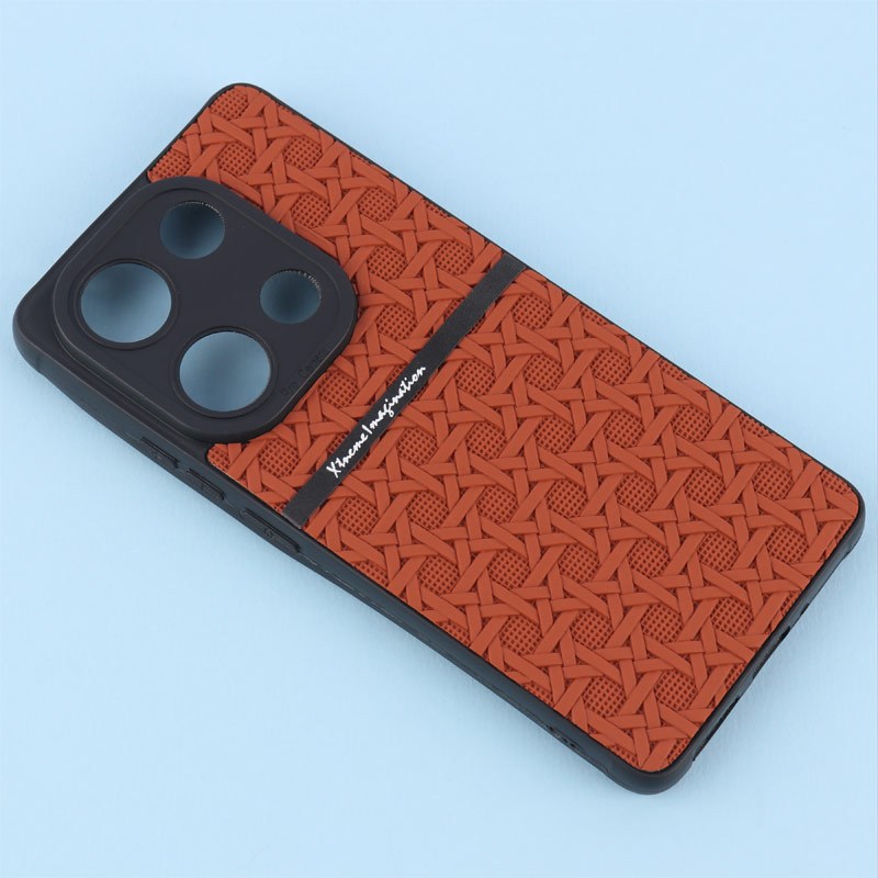 قاب ژله ای شیائومی Redmi Note 13 Pro 4G طرح حصیری محافظ لنزدار Pro Camera