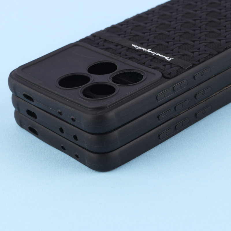 قاب ژله ای شیائومی Poco X6 Pro طرح حصیری محافظ لنزدار Pro Camera