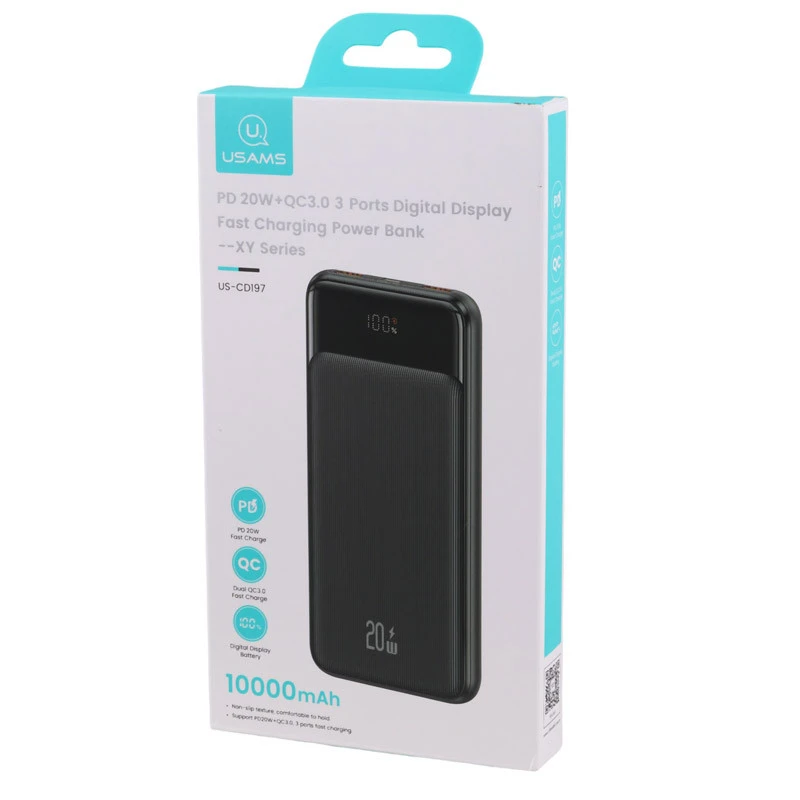پاور بانک فست شارژ 10000 یوسامز USAMS US-CD197 QC3.0 PD 20W
