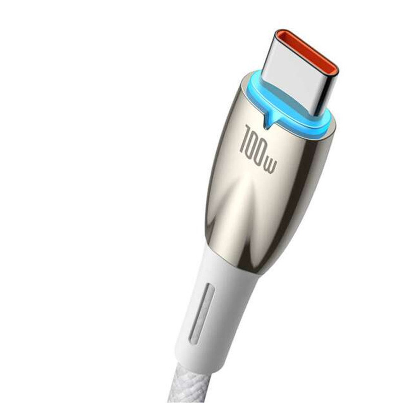 کابل تایپ سی فست شارژ Baseus Glimmer Series CADH000602 6A 100W 2m