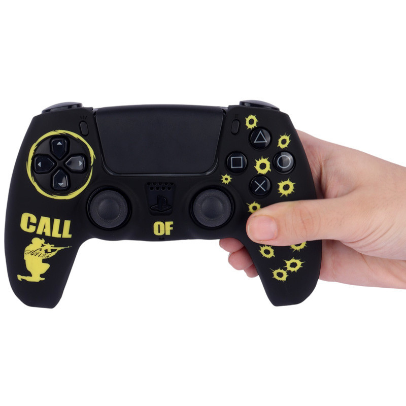 روکش دسته بازی PS5 طرح Call Of Duty زمینه مشکی زرد