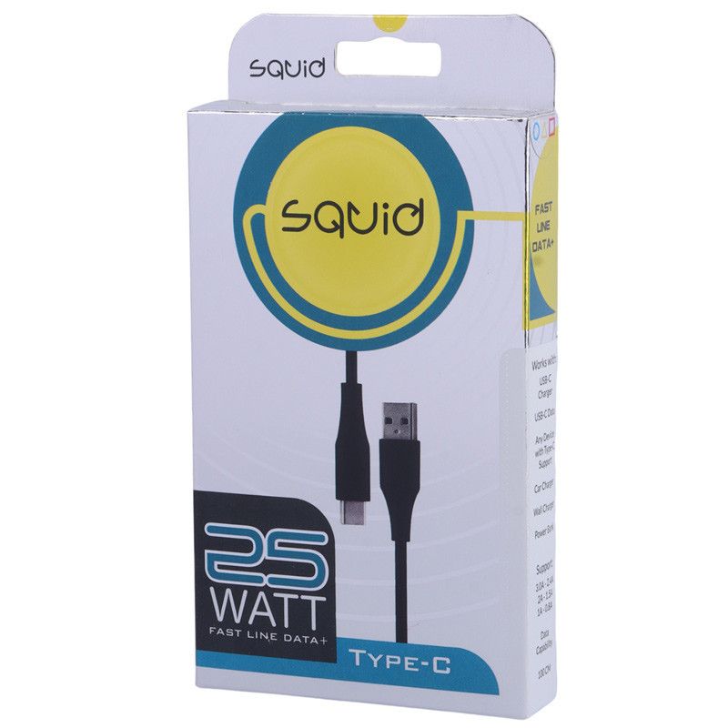 کابل تایپ سی Squid SC8122 3A 1m