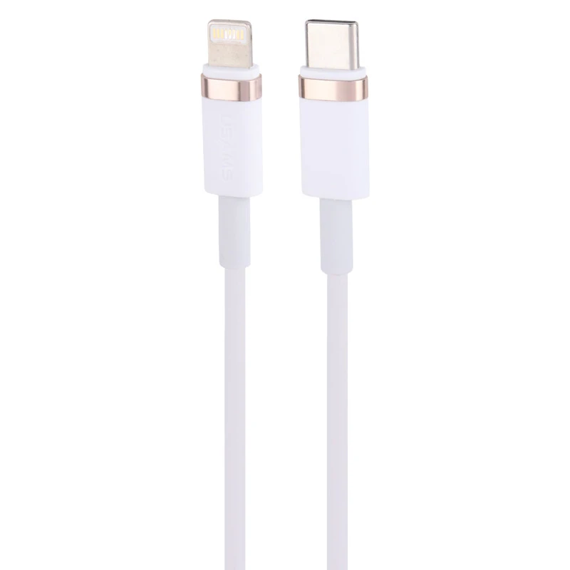 شارژر دیواری فست شارژ Usams T49 3A PD 20W + کابل تبدیل آیفونی