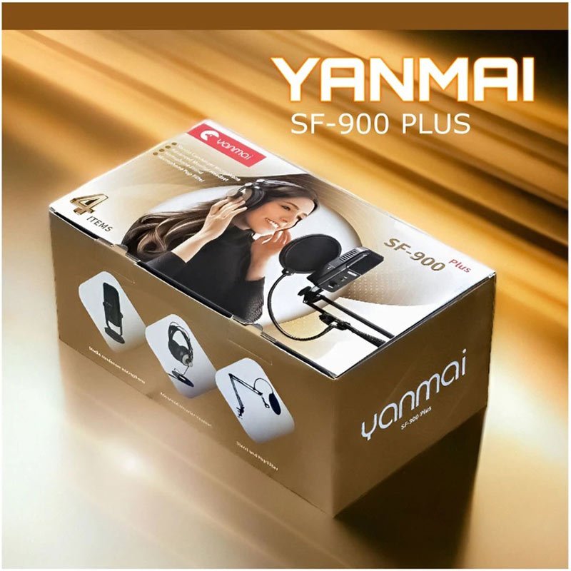 میکروفون کندانسور Yanmai SF-900 Plus + پاپ فیلتر و هدفون