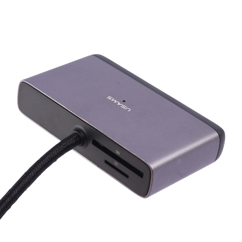 هاب و رم ریدر Usams US-SJ628 Type-C To USB2.0/USB3.0/SD/Micro SD/Type-C PD