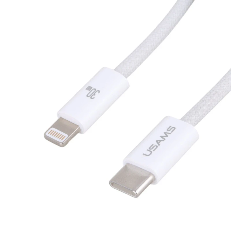 کابل تبدیل فست شارژ Usams US-SJ657 Type-C To Lightning PD 30W 1.2m