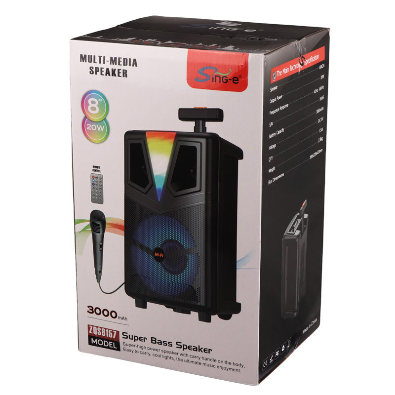 اسپیکر بلوتوثی سینگ ای ZQS8157 + میکروفون و ریموت کنترل