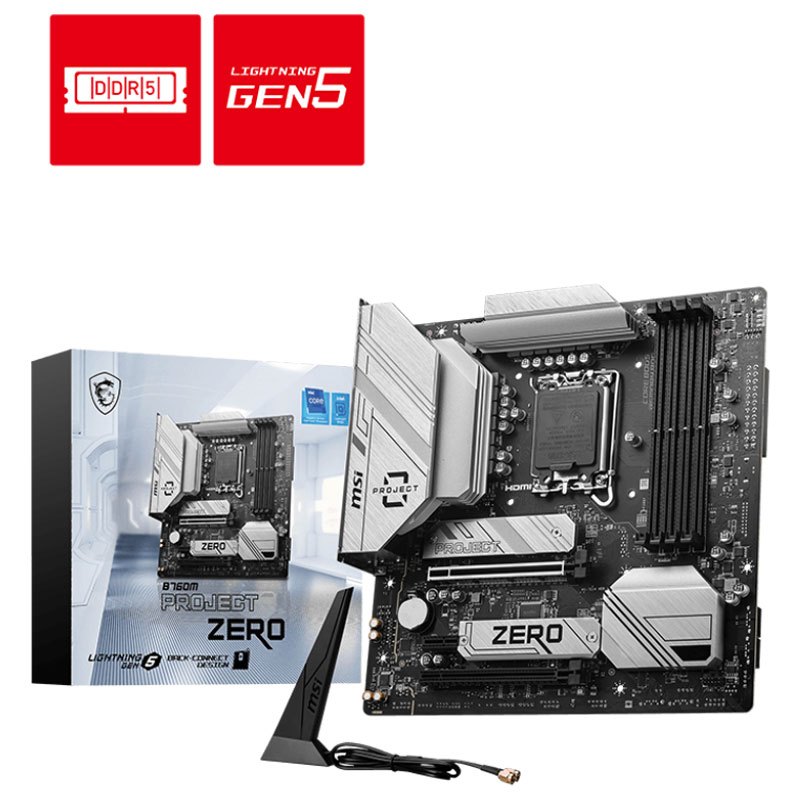 مادربرد ام اس آی MSI B760M PROJECT ZERO DDR5 LGA 1700