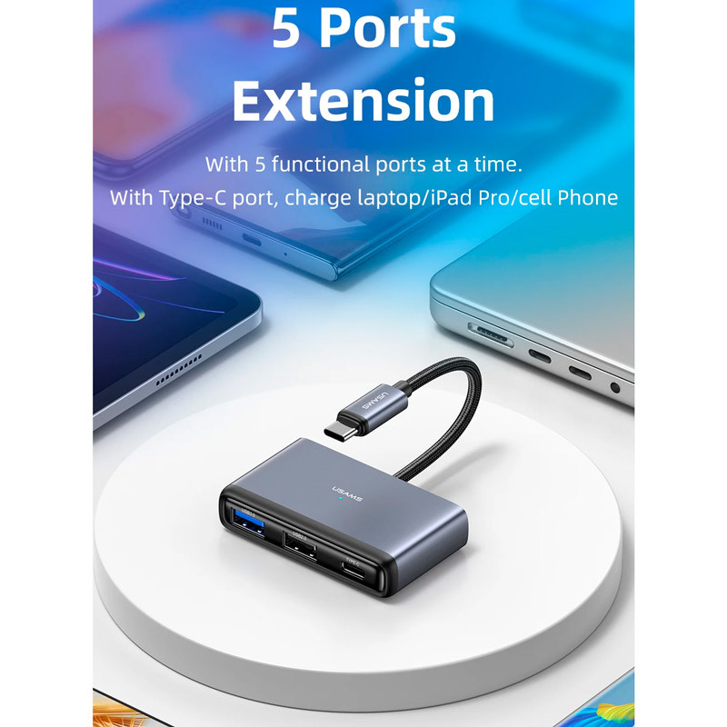 هاب 5 پورت Type-C یوسامز US-SJ628