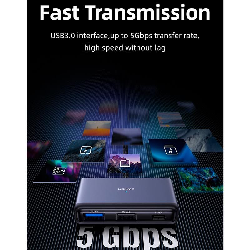 هاب 5 پورت Type-C یوسامز US-SJ628