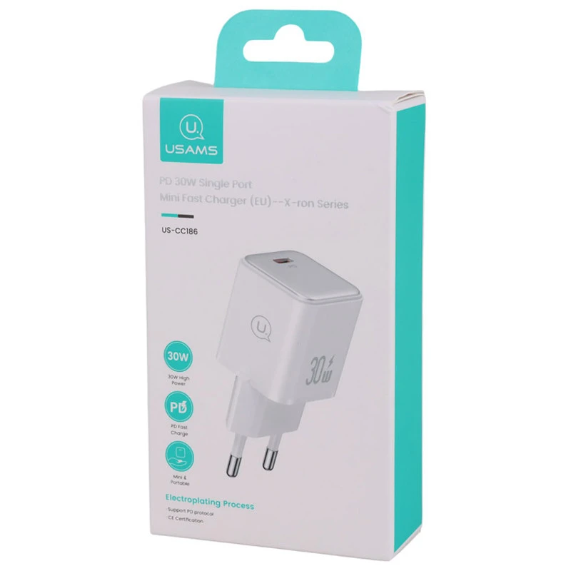 کلگی فست شارژ Usams US-CC186 3A PD 30W Type-C