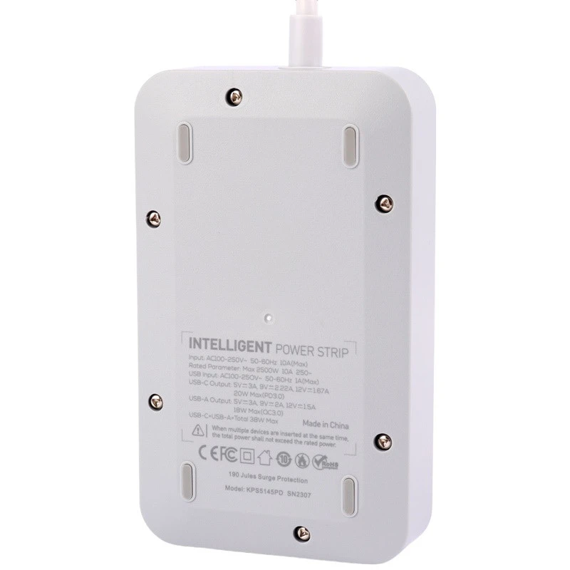 چند راهی 3 خانه برق کینگ استار KPS5145PD با کابل 2 متری + شارژ USB و Type-C