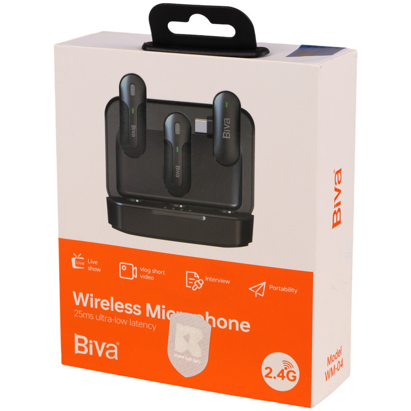 میکروفون یقه‌ ای بی سیم Biva WM-04 Type-C