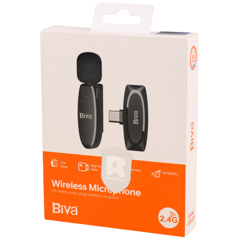 میکروفون یقه ای بی سیم Biva WM-01 Type-C