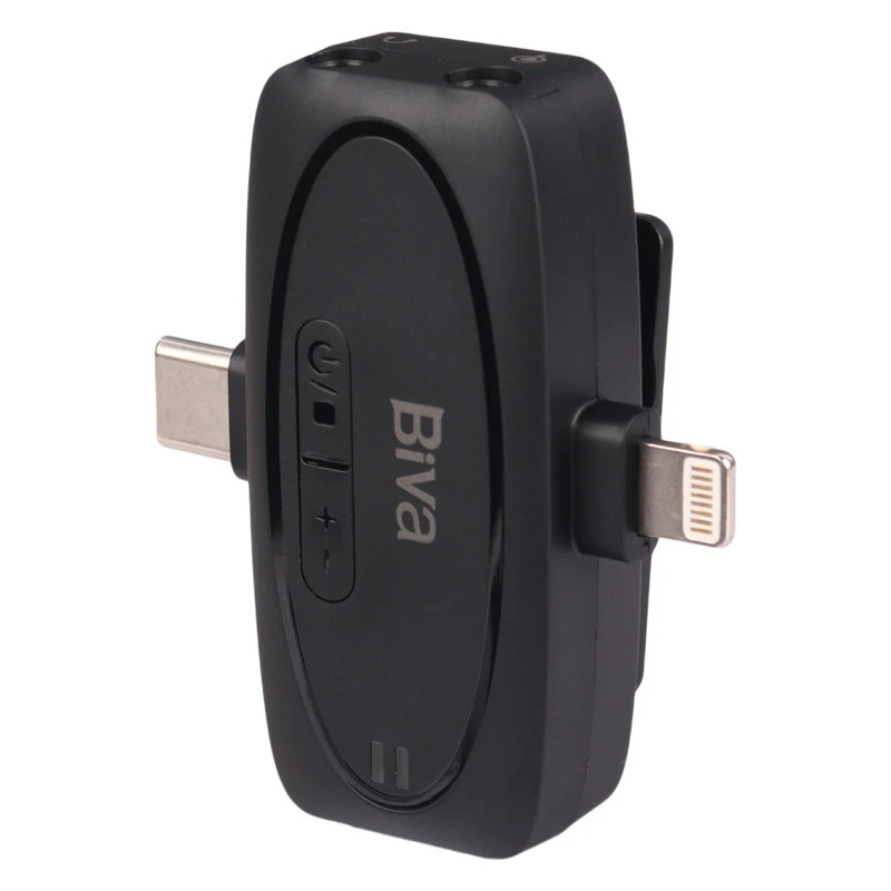 میکروفون یقه ای بی سیم Biva WM-03 Type-C/Lightning