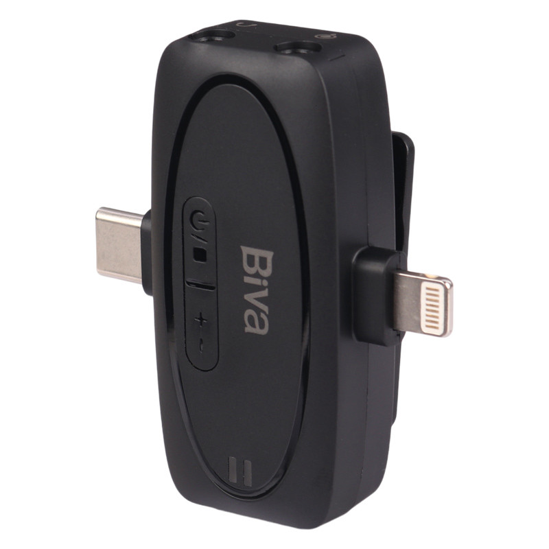 میکروفون یقه ای بی سیم Biva WM-03 Type-C/Lightning