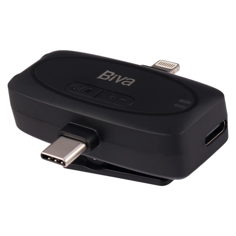 میکروفون یقه ای بی سیم Biva WM-03 Type-C/Lightning