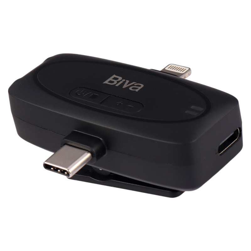 میکروفون یقه ای بی سیم Biva WM-03 Type-C/Lightning